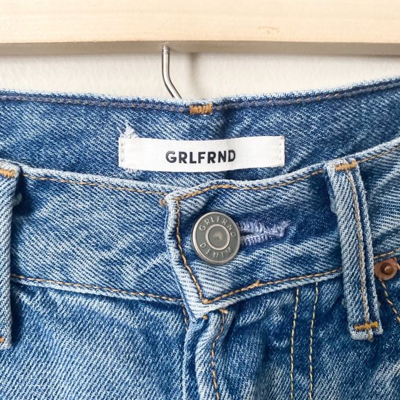 GRLFRND Karolina Distressed High Rise Skinny Leg Jeans in A Little More Love - Picture 8 of 12